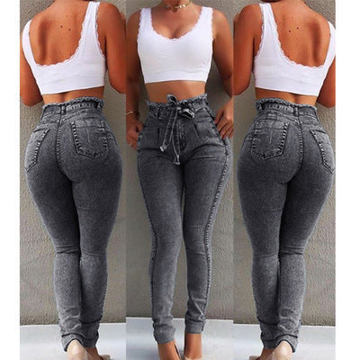 High Waisted Fringed jeans