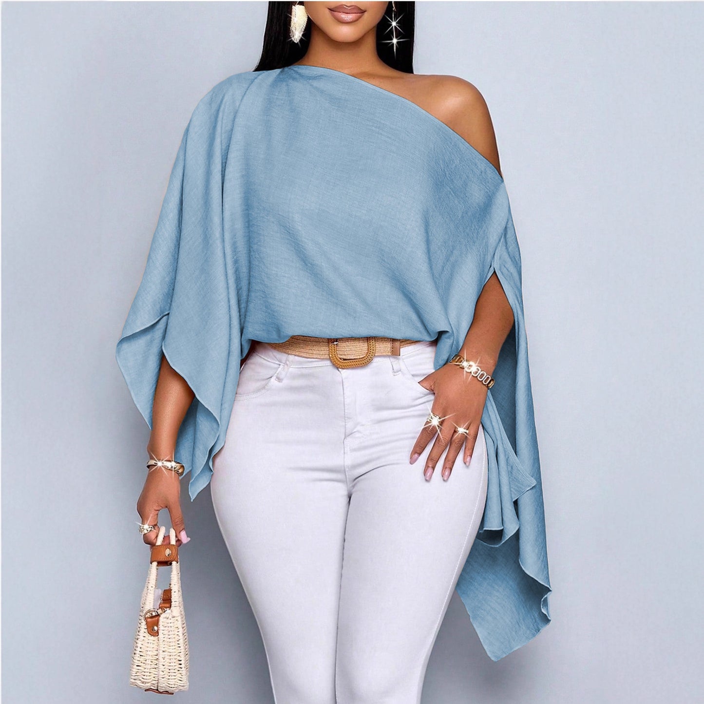 Batwing-sleeve Blouse