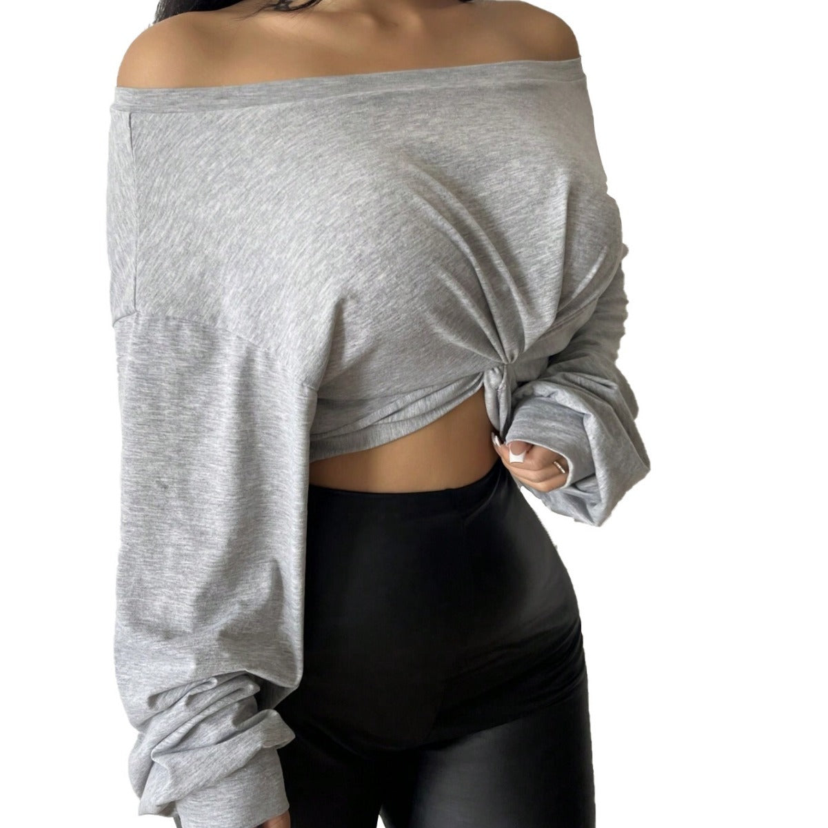 Sexy Pure Desire Style Crop TopNew One-shoulder