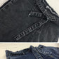 High Waisted Fringed jeans