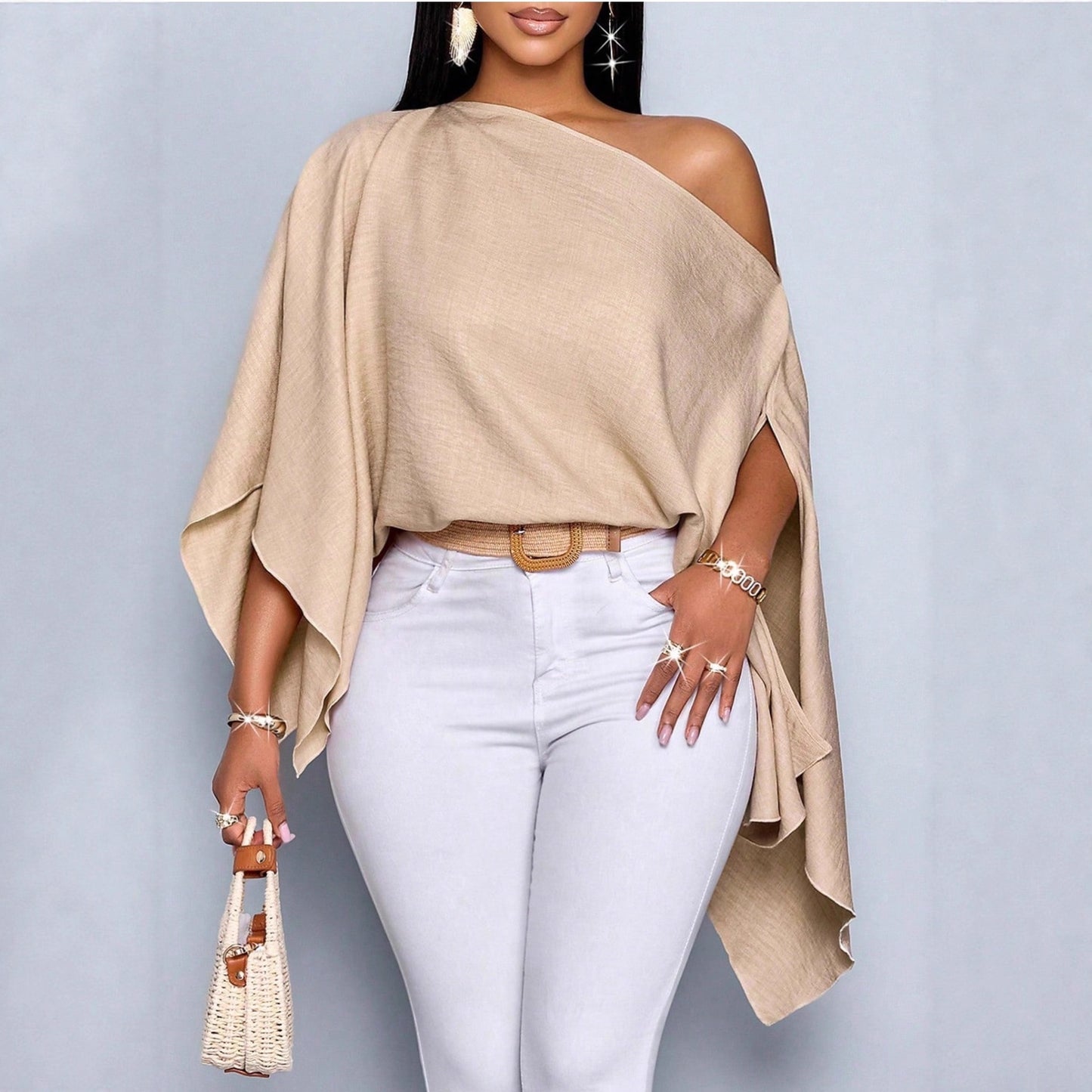 Batwing-sleeve Blouse