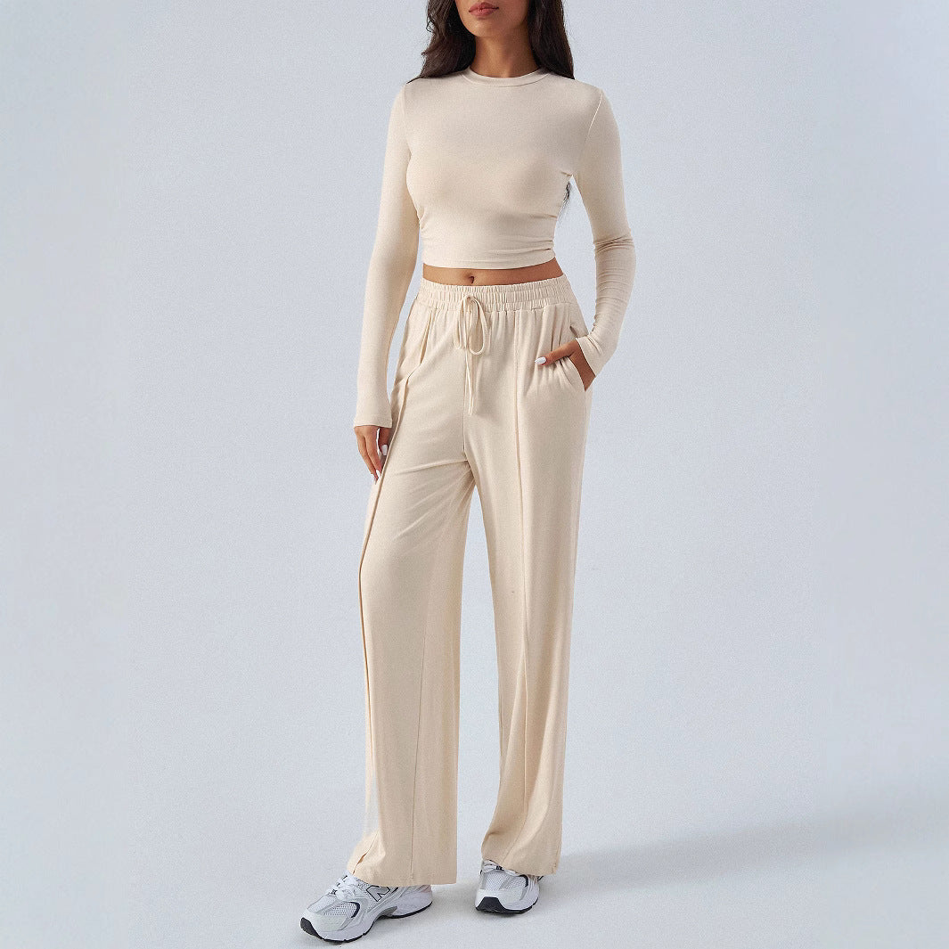 Tiffany Wide Leg Casual Trousers Suit