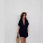 Simone Casual Loose One-piece Shorts Suit