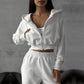 Cropped Hooded Sweater Set