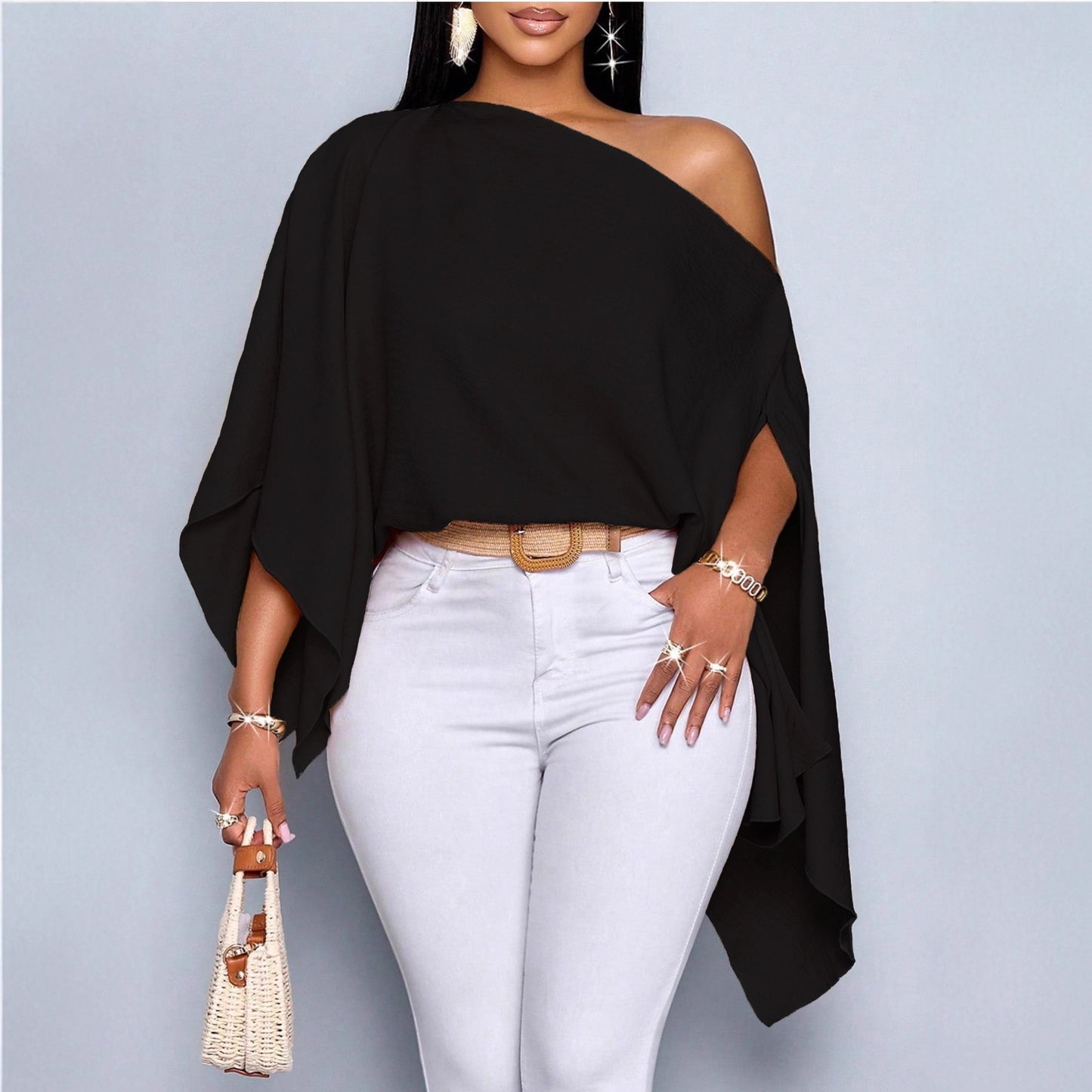 Batwing-sleeve Blouse