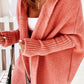 Fashion Bat Sleeve Hooded Cardigan Oversized Loose Temperament Solid Color Sweater Womens Clothing