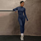 Fitness Scrub Sports Yoga Suit Trousers Workout Long Sleeve Coat