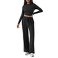 Tiffany Wide Leg Casual Trousers Suit