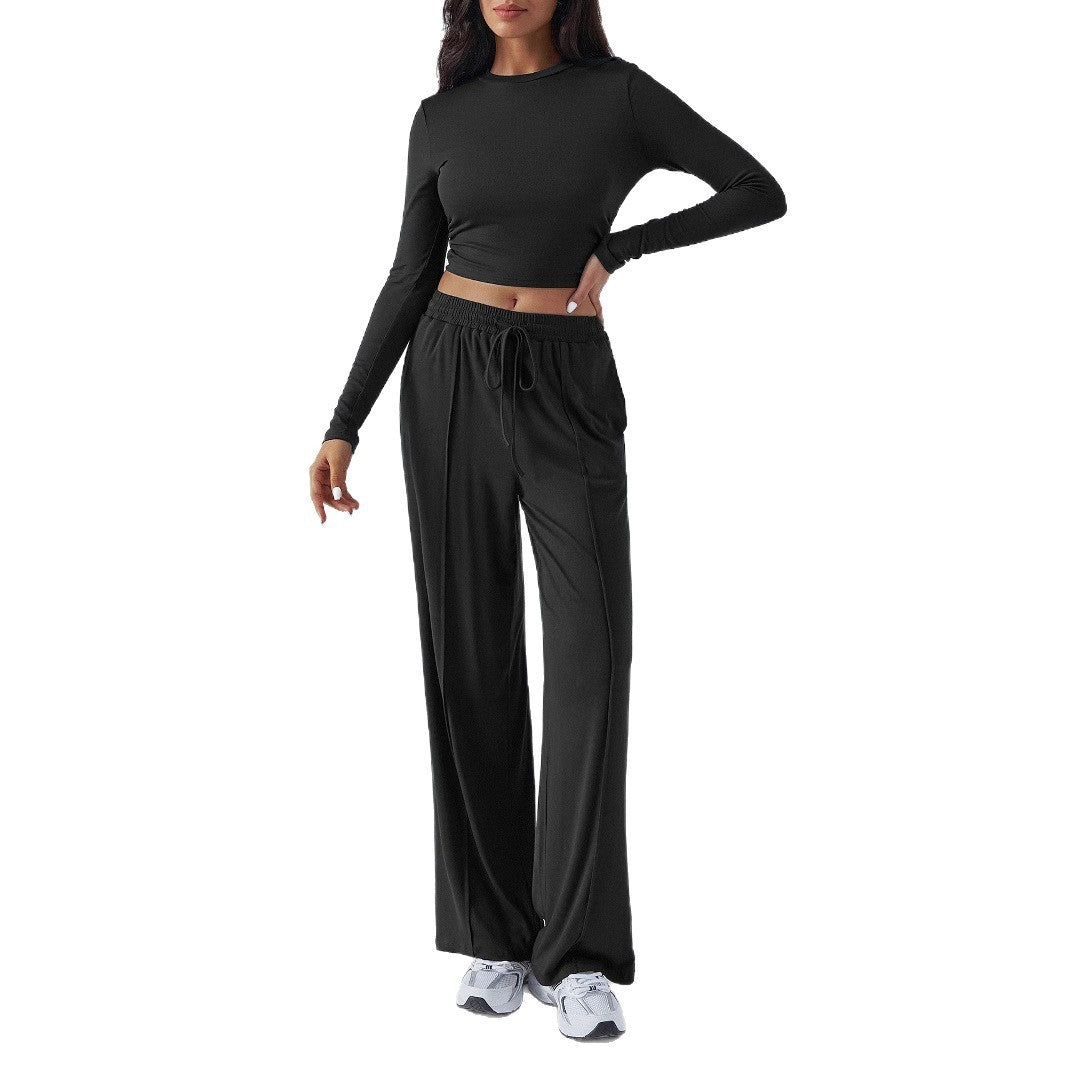 Tiffany Wide Leg Casual Trousers Suit