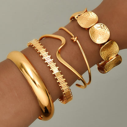 Retro Minimalist Chain Bracelet For Women Fashionable Mixed-style Open Design