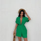 Simone Casual Loose One-piece Shorts Suit