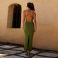 Backless Vacation Style Sheath Dress Women