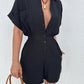 Simone Casual Loose One-piece Shorts Suit