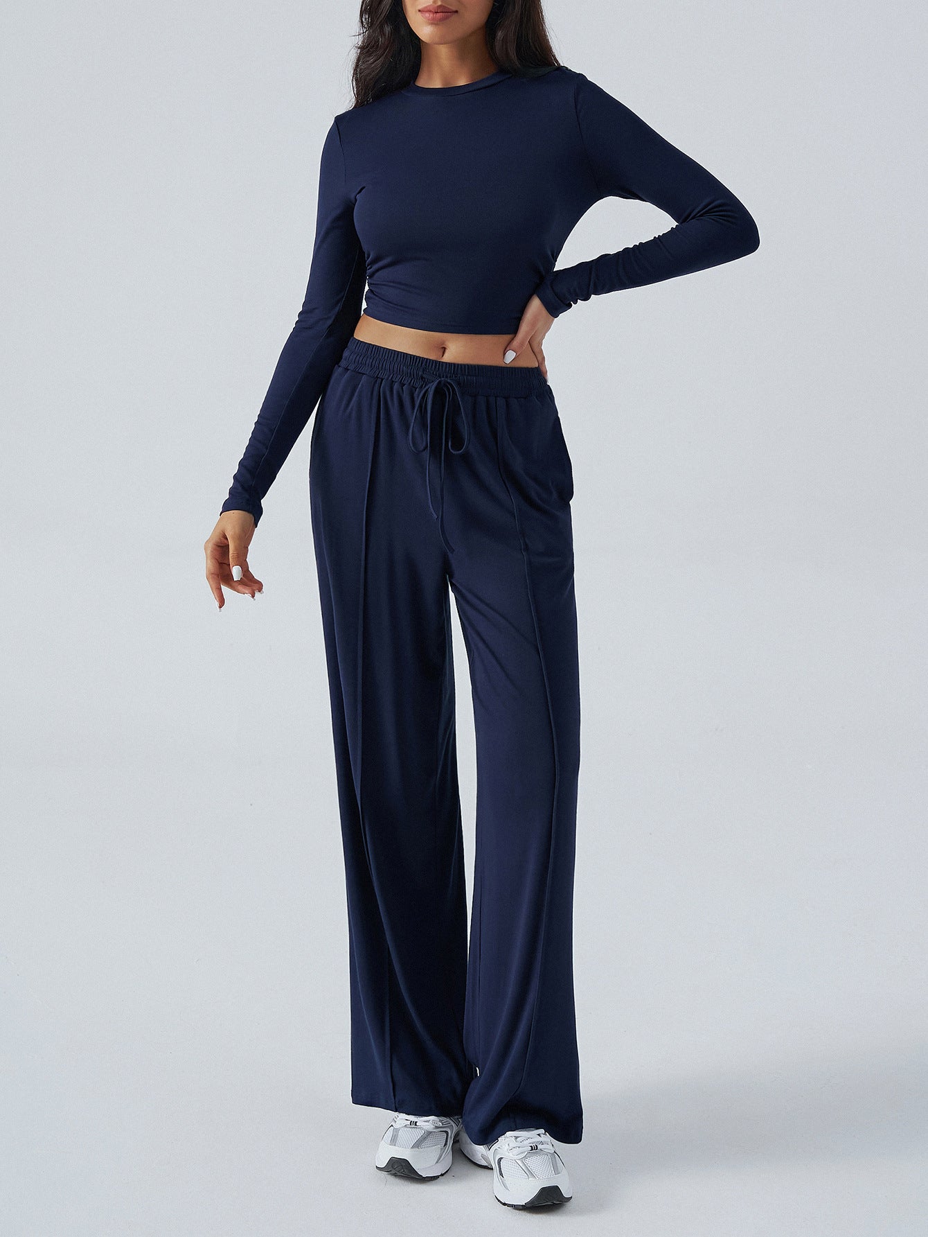 Tiffany Wide Leg Casual Trousers Suit