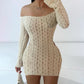 Bailey High Waist Slim Fit Backless Off-shoulder Dress