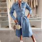 Willow Denim Washed Shirt Jacket Dress