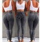 High Waisted Fringed jeans