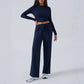Tiffany Wide Leg Casual Trousers Suit