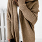 Fashion Bat Sleeve Hooded Cardigan Oversized Loose Temperament Solid Color Sweater Womens Clothing