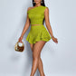Rio Solid Color Split Skirt Set