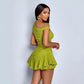 Rio Solid Color Split Skirt Set