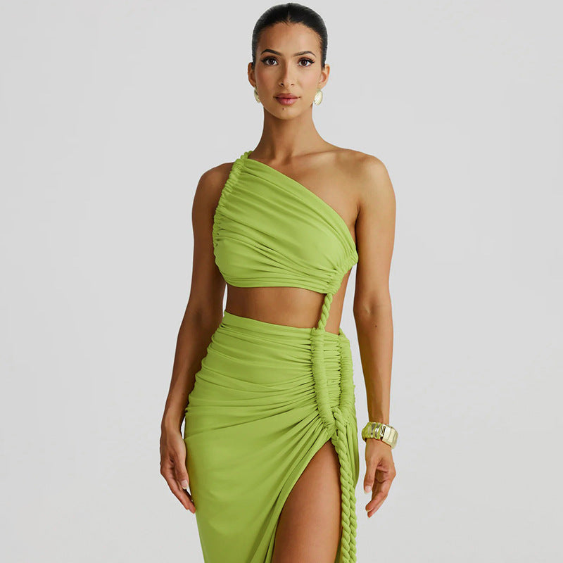 Jenae One Shoulder Ruched Dress