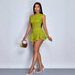 Rio Solid Color Split Skirt Set