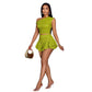 Rio Solid Color Split Skirt Set