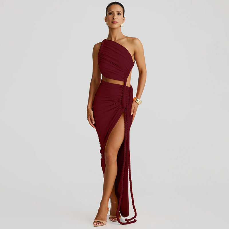 Jenae One Shoulder Ruched Dress