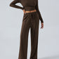Tiffany Wide Leg Casual Trousers Suit