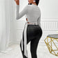 Women's Fashion Trend T-shirt Autumn Winter Simple Design Versatile Short Top