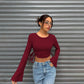 Women's Fashion Trend T-shirt Autumn Winter Street Style Slim Fit Short Top