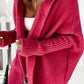 Fashion Bat Sleeve Hooded Cardigan Oversized Loose Temperament Solid Color Sweater Womens Clothing