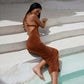 Backless Vacation Style Sheath Dress Women