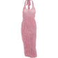 Elegant Slim-fit Halter Dress For Women
