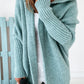 Fashion Bat Sleeve Hooded Cardigan Oversized Loose Temperament Solid Color Sweater Womens Clothing