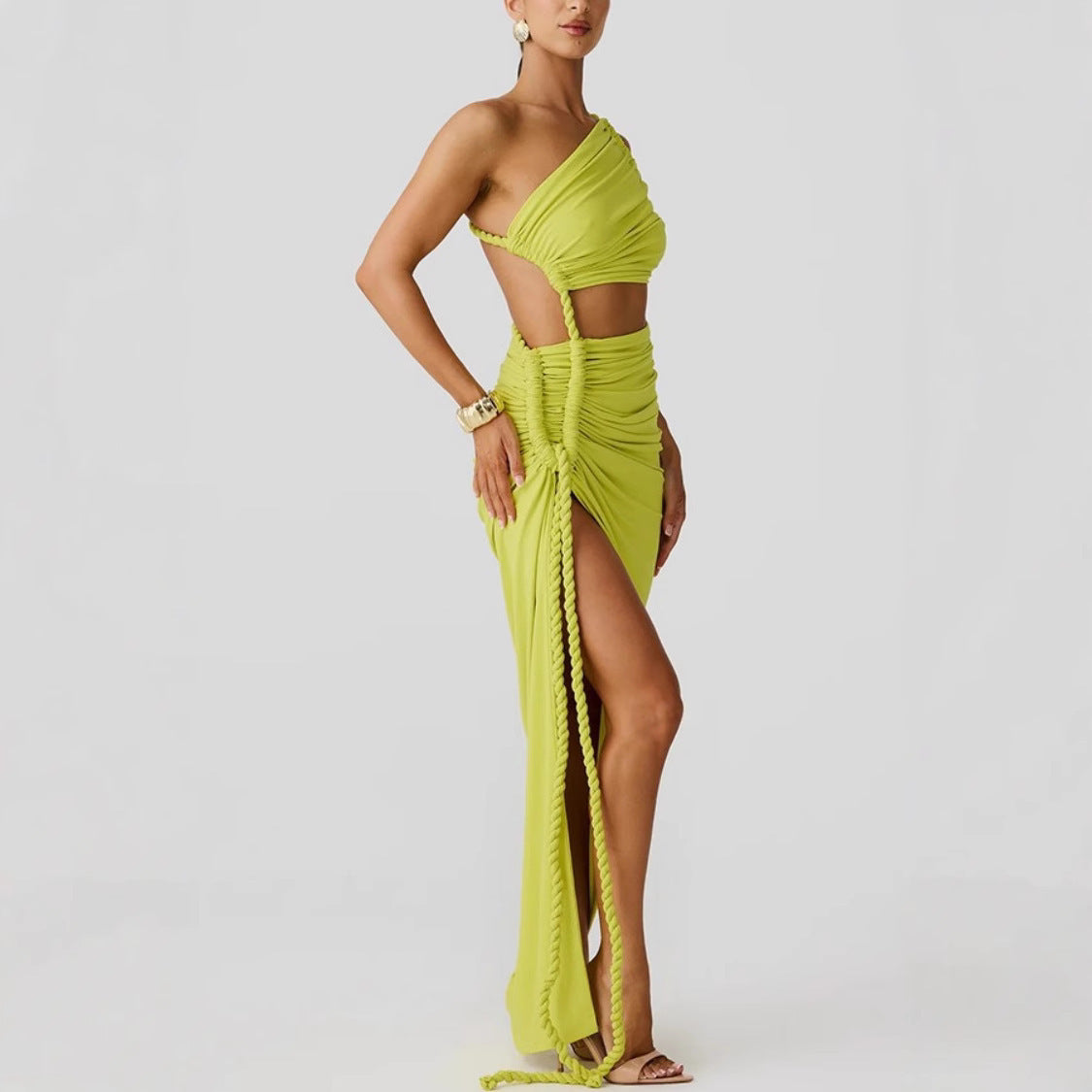 Jenae One Shoulder Ruched Dress