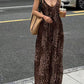 Isis Leopard-print Backless V-neck Dress