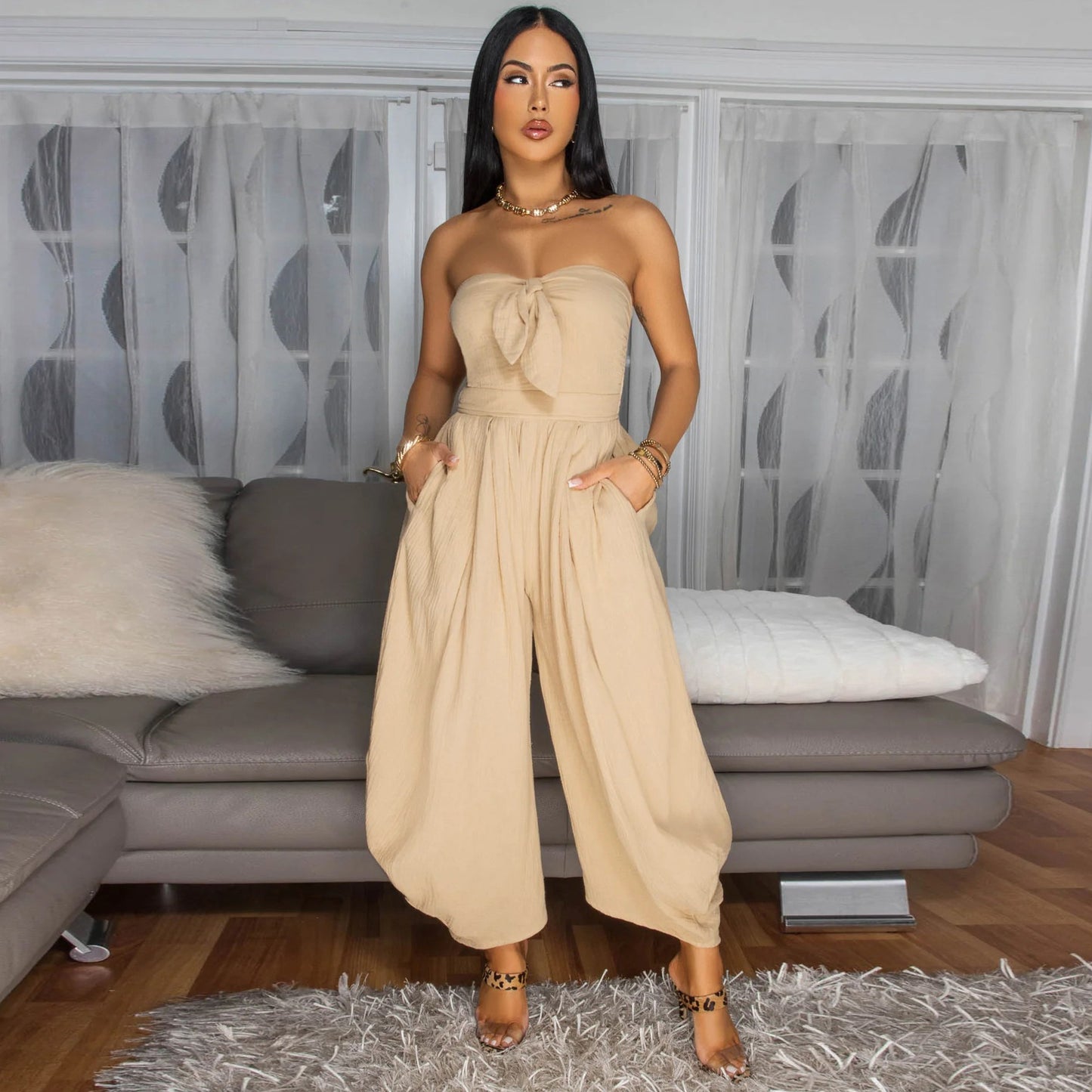 Willow Chest Wrap Jumpsuit