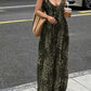 Isis Leopard-print Backless V-neck Dress