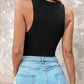 Round Neck Vest With Bra Summer Solid Color Bottom Sleeveless Top Womens Clothing