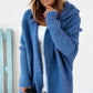 Fashion Bat Sleeve Hooded Cardigan Oversized Loose Temperament Solid Color Sweater Womens Clothing