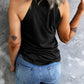 Curved Hem Grecian Tank Top