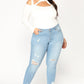 Junk In The Trunk Ripped Jeans