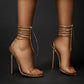 Gold Strap Stiletto Sandals