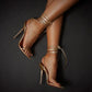 Gold Strap Stiletto Sandals