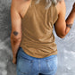 Curved Hem Grecian Tank Top